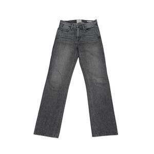 FRAME Denim Le High Straight Rigid Re-Release Jeans Broderick Faded Gray Black